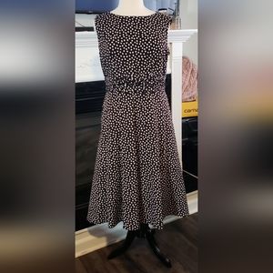 18W Tall Brown Polka Dot Dress